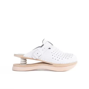 Spring Sole Clog - White